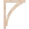 Ekena Millwork Thorton Block Smooth Bracket w/ Offset Brace, Douglas Fir, 5 1/2"W x 36"D x 48"H BKT0604X36X48THR05SDF - alternate 3